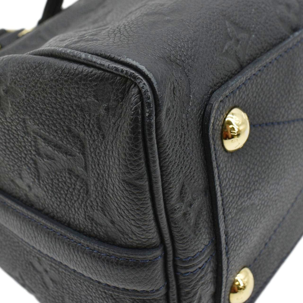 LOUIS VUITTON Speedy Bandouliere 25 Empreinte Leather Shoulder Bag Black