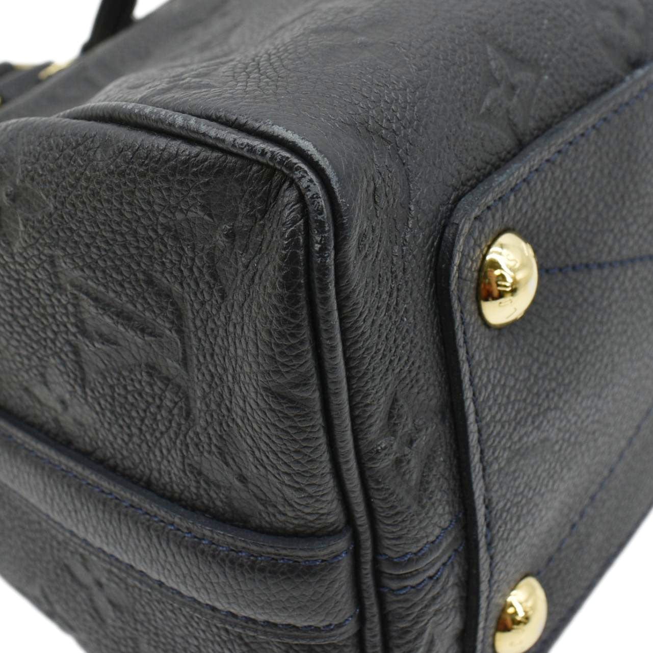 LOUIS VUITTON Speedy Bandouliere 25 Empreinte Leather Shoulder Bag Black