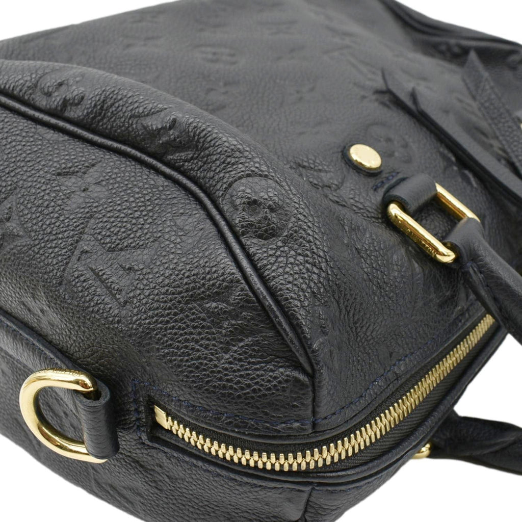 LOUIS VUITTON Speedy Bandouliere 25 Empreinte Leather Shoulder Bag Black