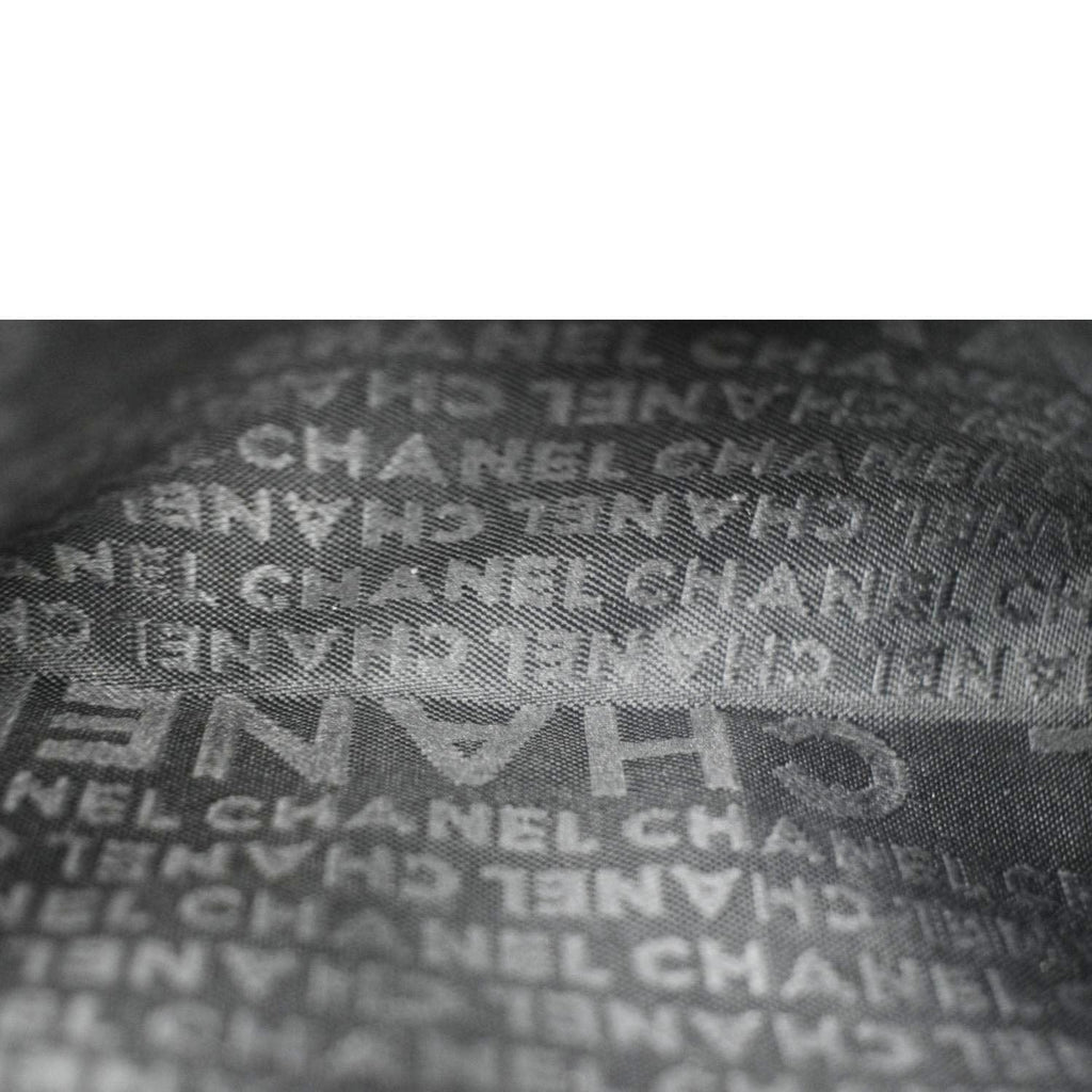 Chanel Distressed  Ligne Braid Calfskin Leather Tote Bag Black