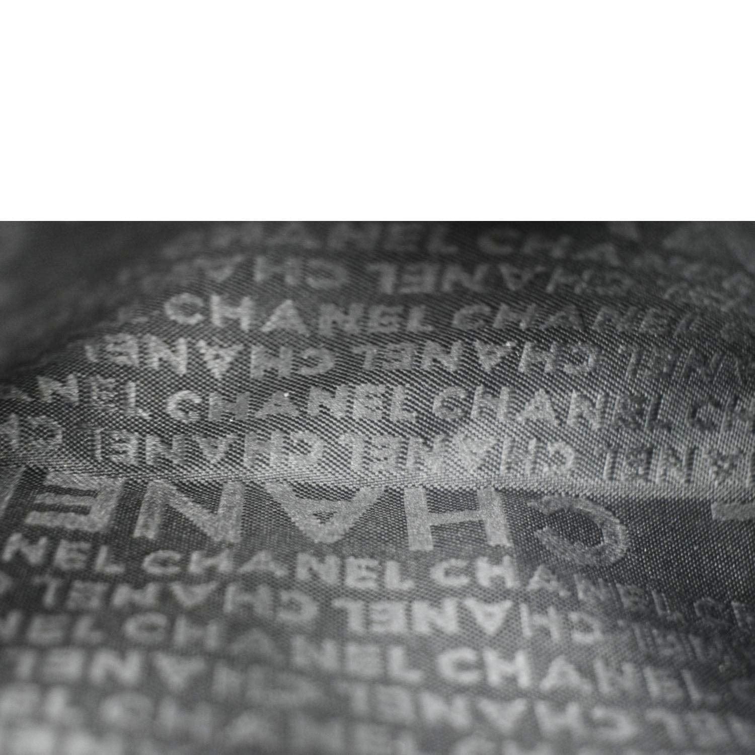 Chanel Distressed  Ligne Braid Calfskin Leather Tote Bag Black