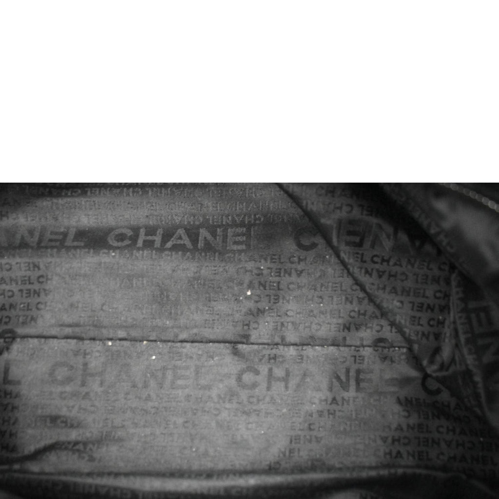 Chanel Distressed  Ligne Braid Calfskin Leather Tote Bag Black