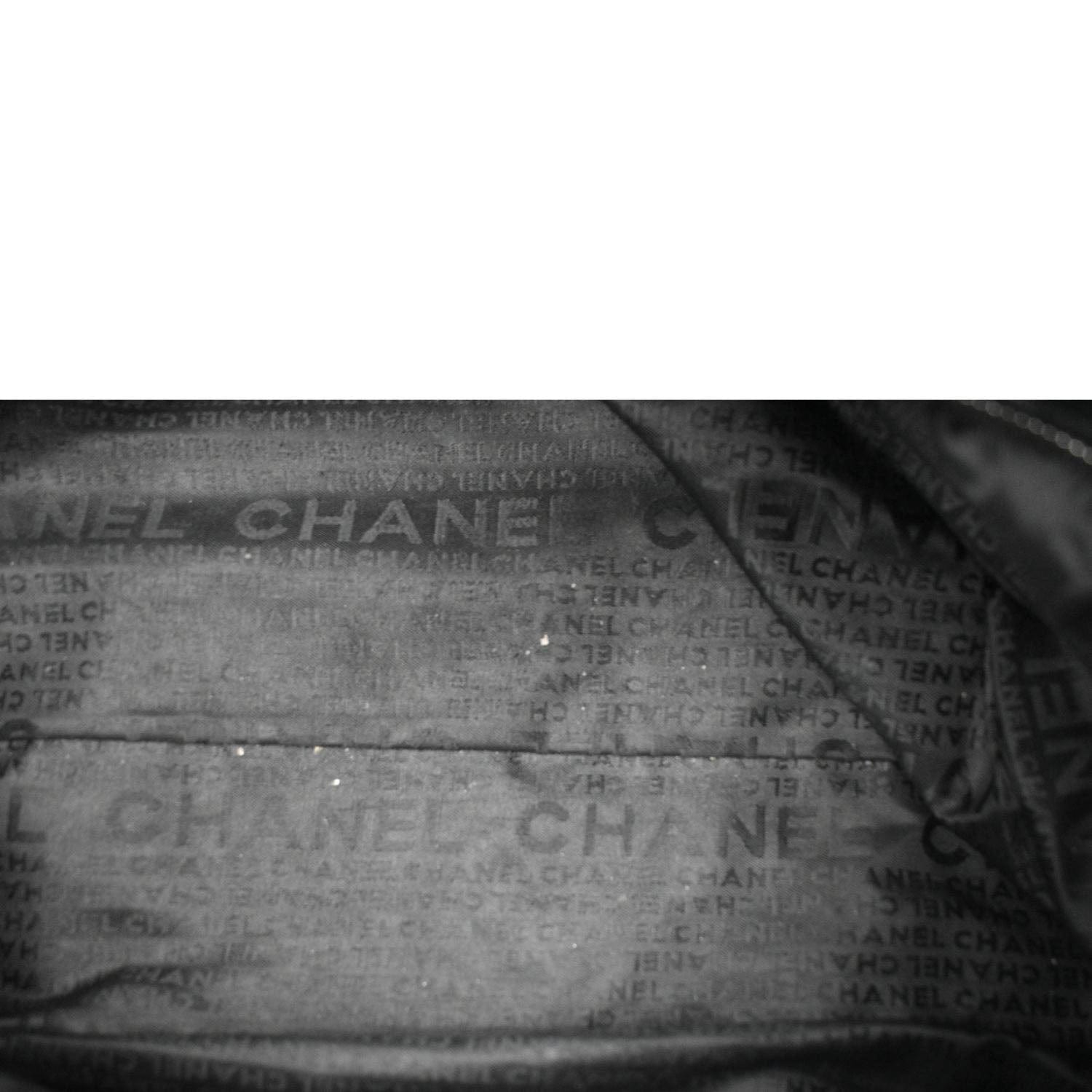 Chanel Distressed  Ligne Braid Calfskin Leather Tote Bag Black
