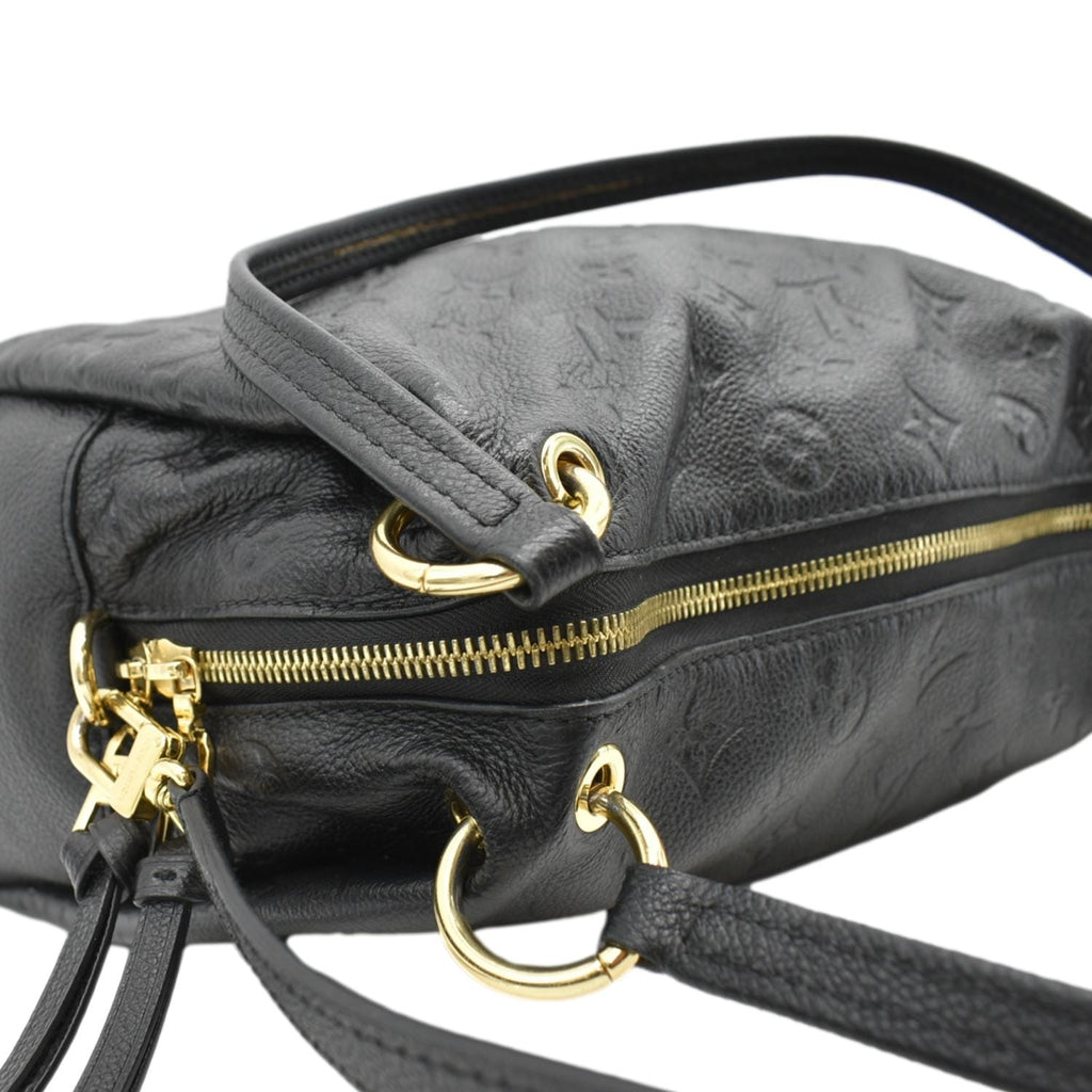 LOUIS VUITTON Ponthieu PM  Empreinte Leather Shoulder Bag Black