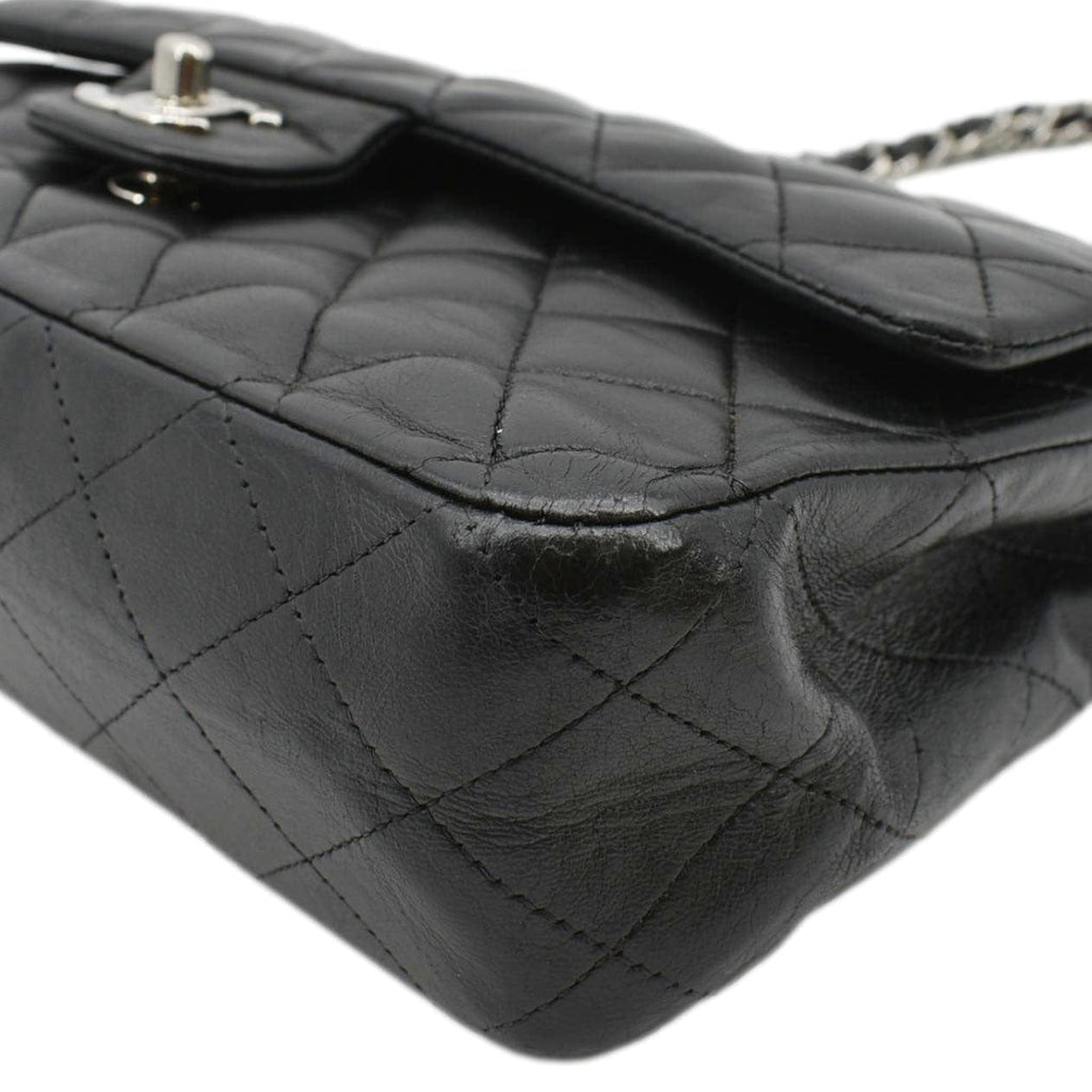 Chanel Classic Medium Double Flap Quilted Leather Shoulder Bag Black