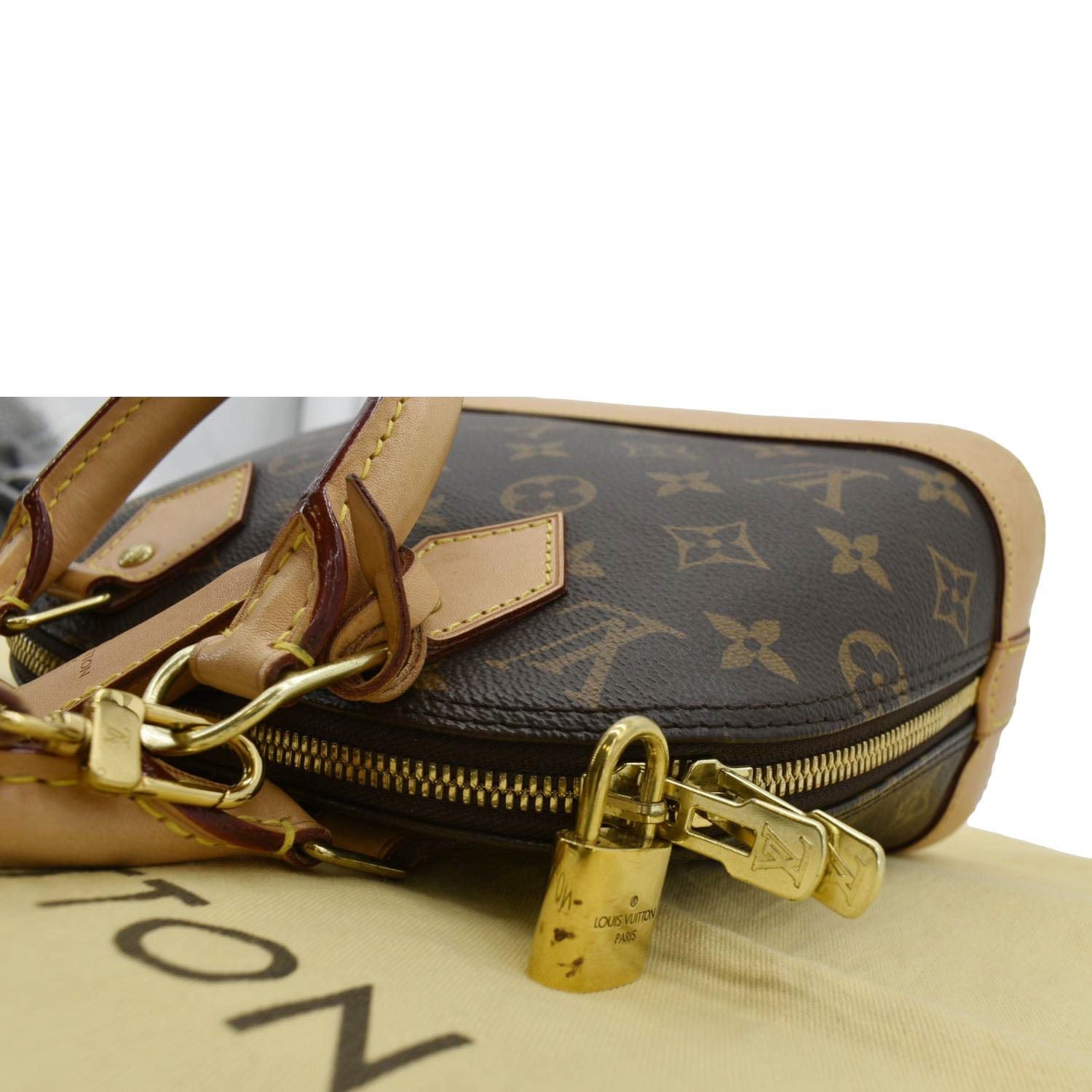 LOUIS VUITTON Alma BB Monogram Canvas Crossbody Bag Brown