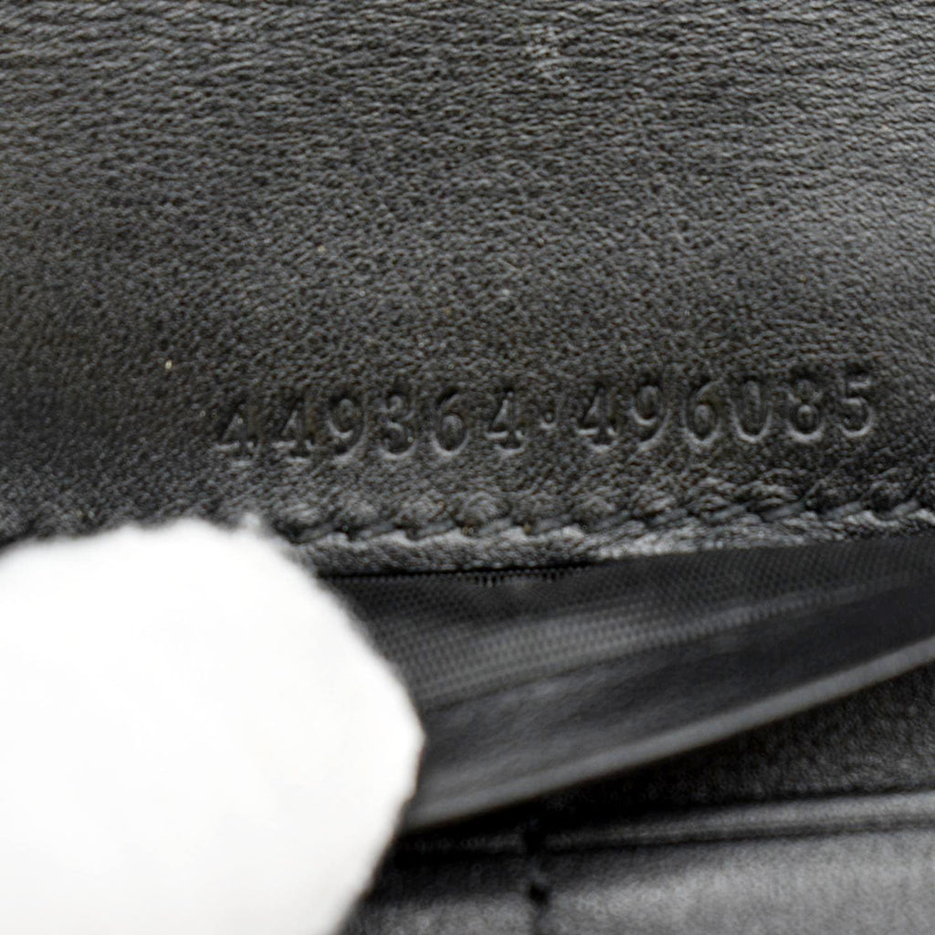 GUCCI Microguccissima Leather Zip Wallet Black 449364