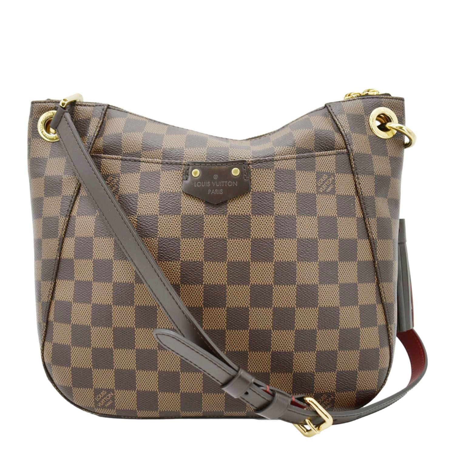 LOUIS VUITTON South Bank Besace Damier Ebene Crossbody Bag Brown