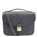 LOUIS VUITTON Metis Pochette Empreinte Leather Crossbody Bag Navy Blue