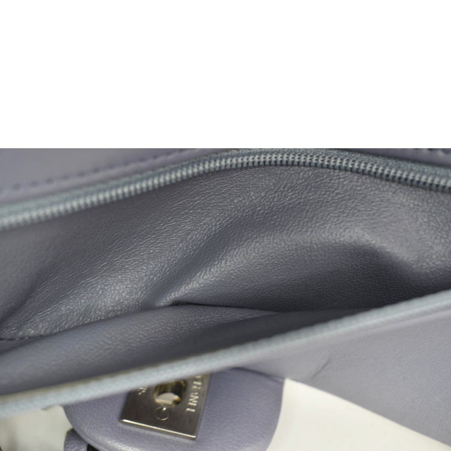 Chanel Classic Double Flap Quilted Leather Shoulder Bag Lavender
