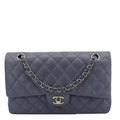 Chanel Classic Double Flap Quilted Leather Shoulder Bag Lavender