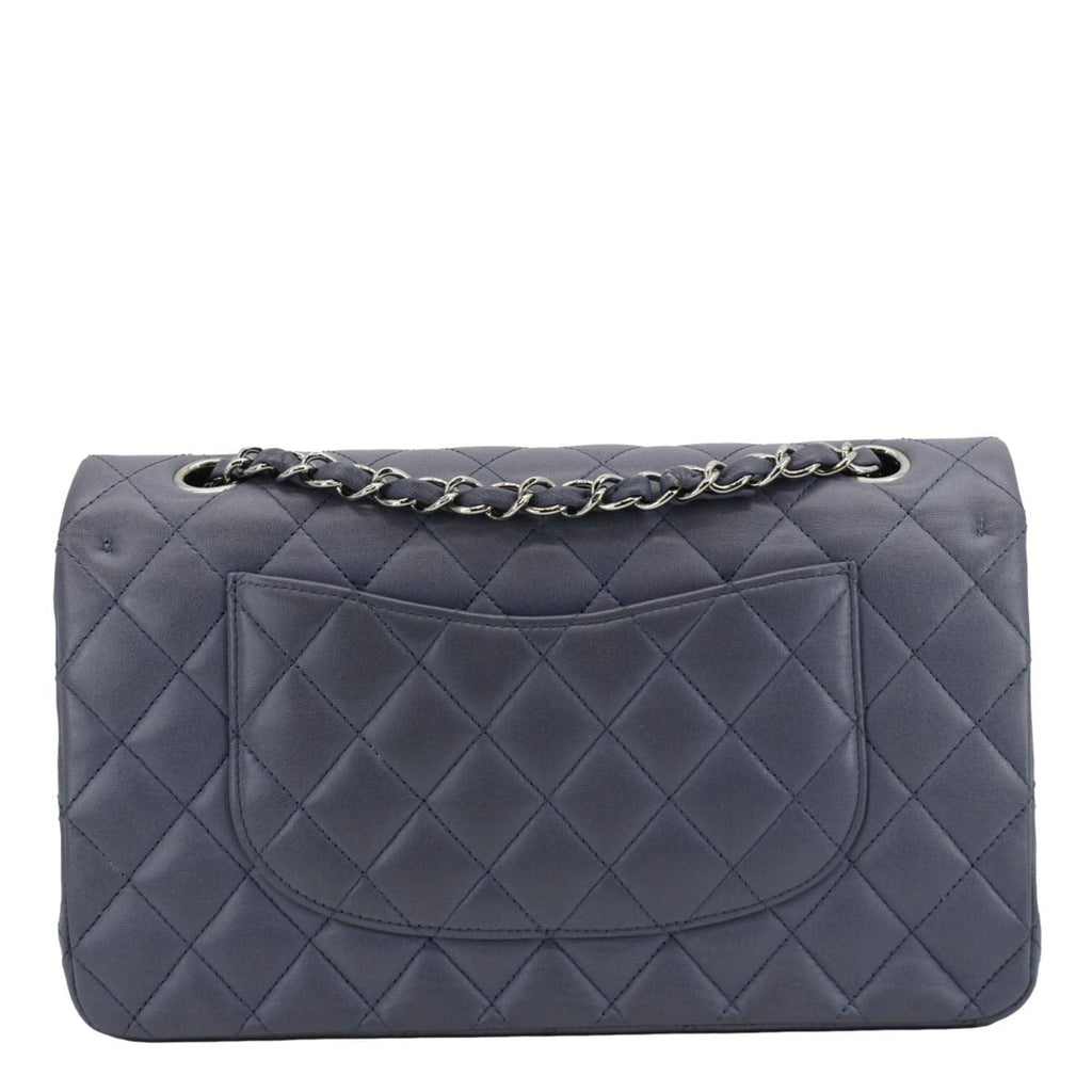 Chanel Classic Double Flap Quilted Leather Shoulder Bag Lavender
