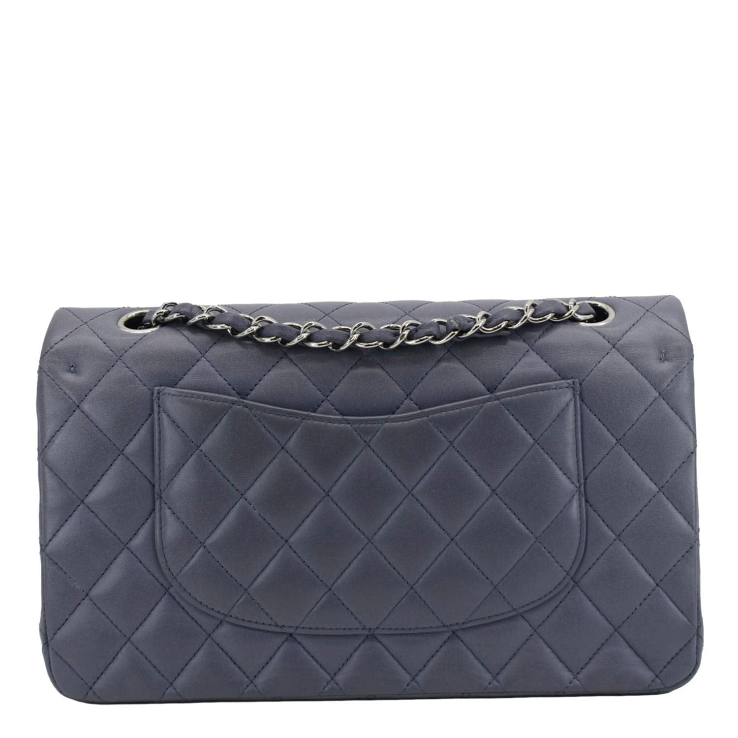 Chanel Classic Double Flap Quilted Leather Shoulder Bag Lavender