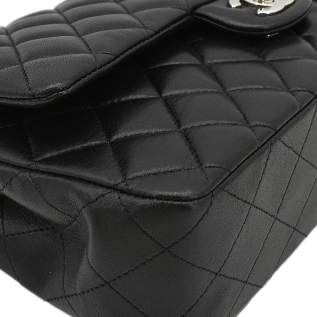 Chanel Classic Medium Double Flap Quilted Leather Shoulder Bag Black