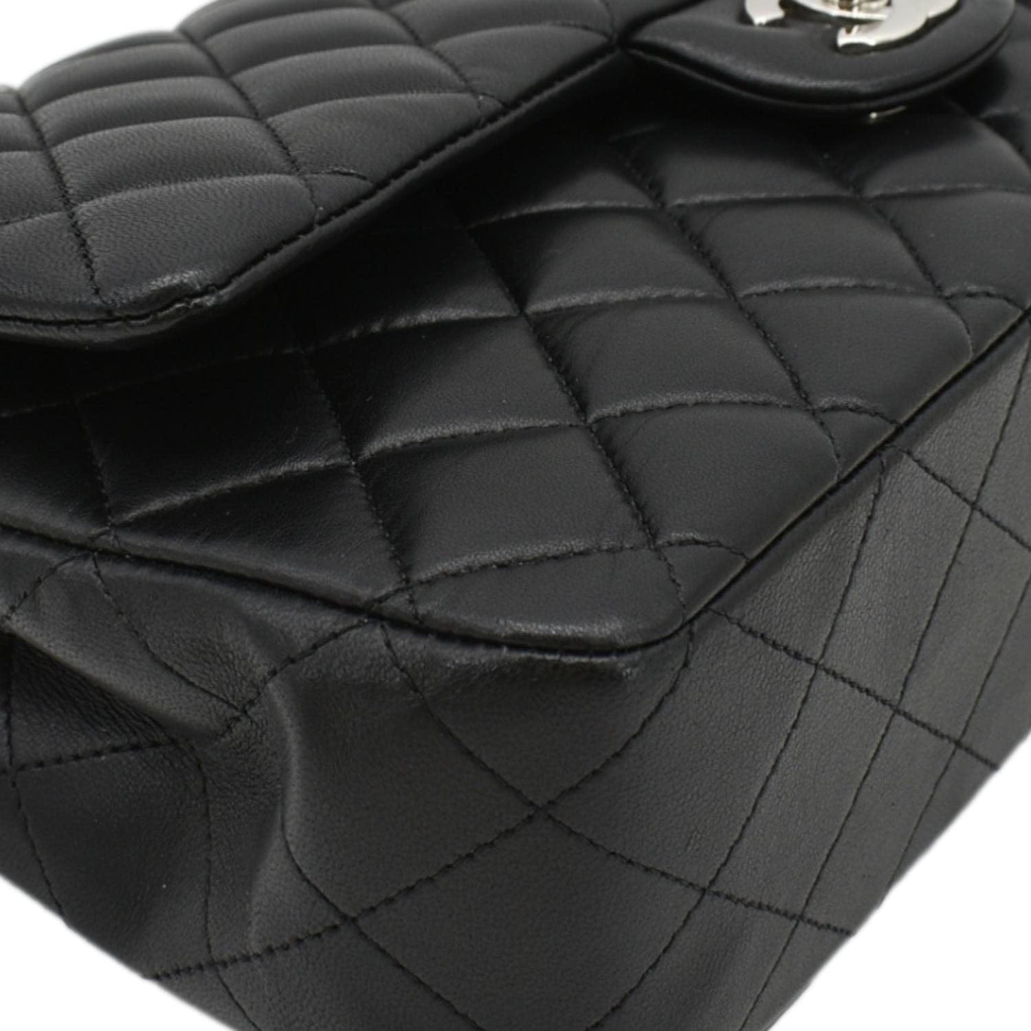 Chanel Classic Medium Double Flap Quilted Leather Shoulder Bag Black
