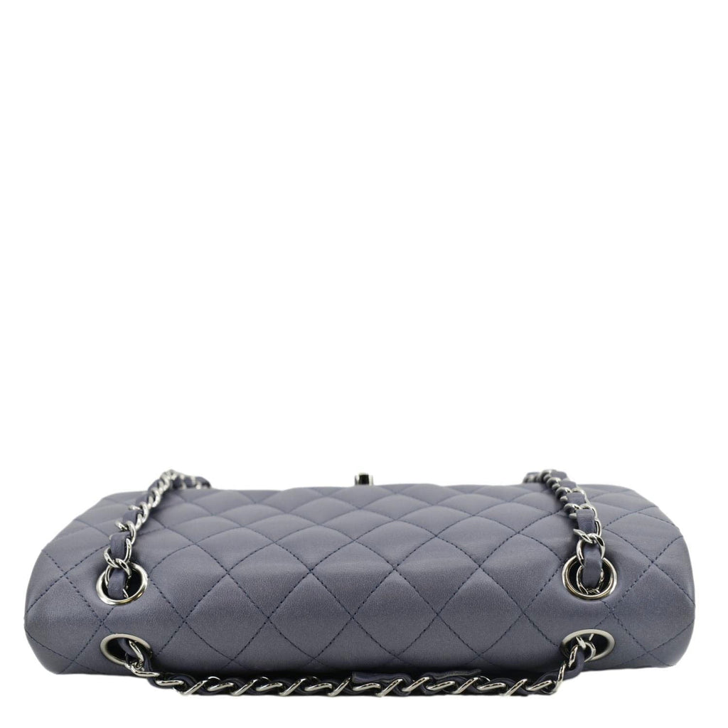Chanel Classic Double Flap Quilted Leather Shoulder Bag Lavender