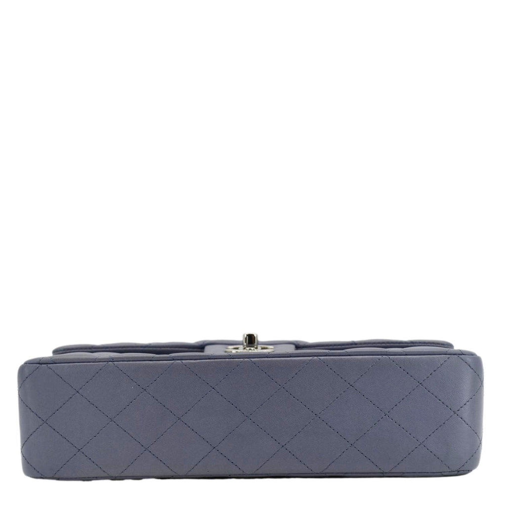 Chanel Classic Double Flap Quilted Leather Shoulder Bag Lavender
