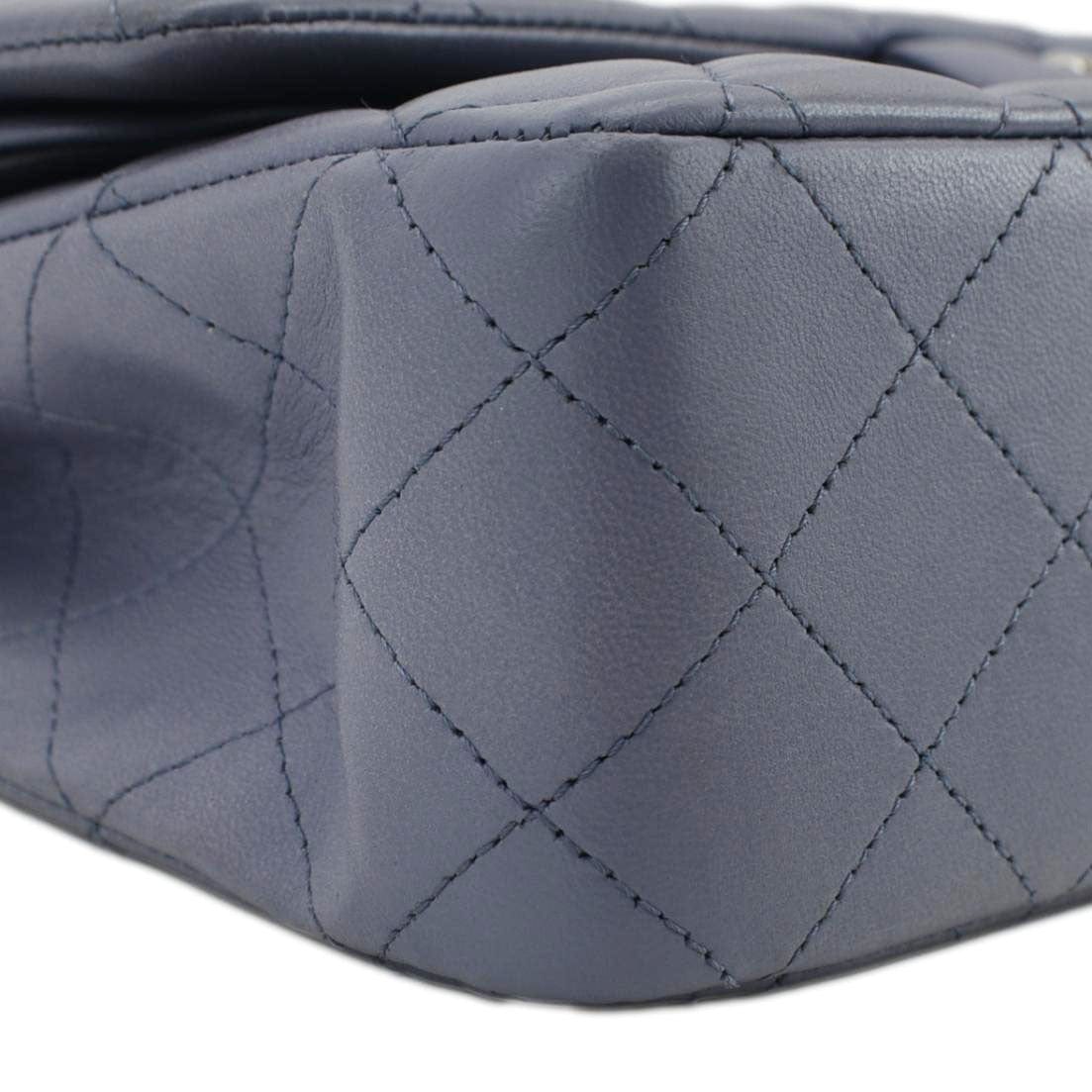 Chanel Classic Double Flap Quilted Leather Shoulder Bag Lavender