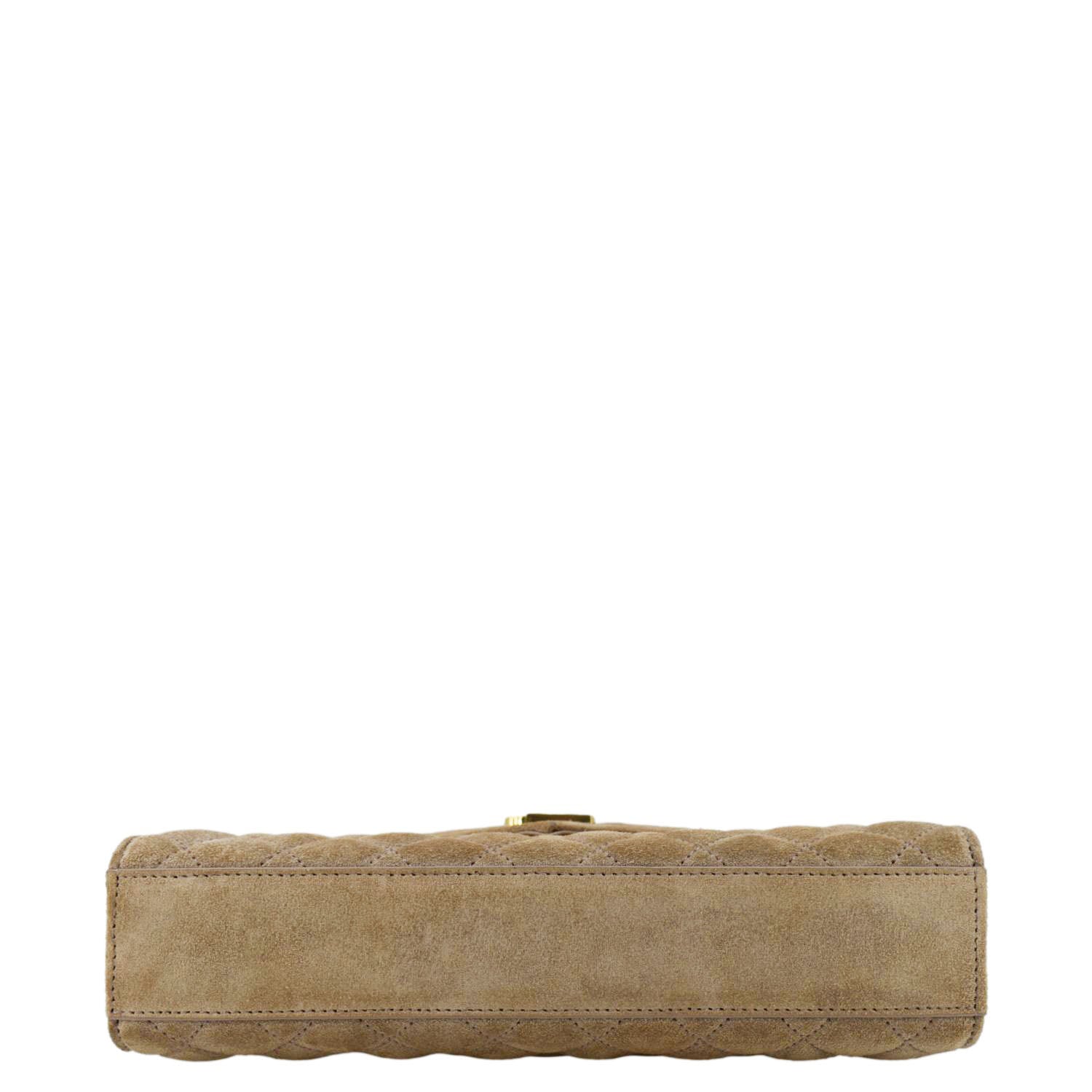 YVES SAINT LAURENT Medium Envelope Matelasse Suede Crossbody Bag Beige
