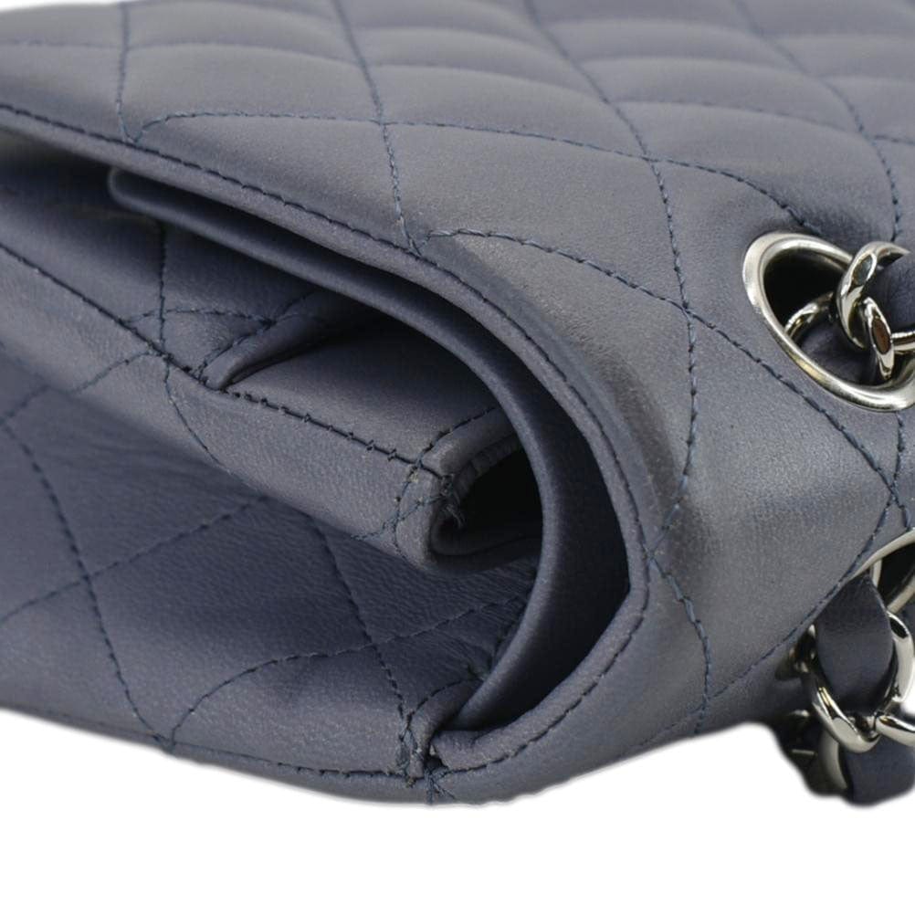 Chanel Classic Double Flap Quilted Leather Shoulder Bag Lavender