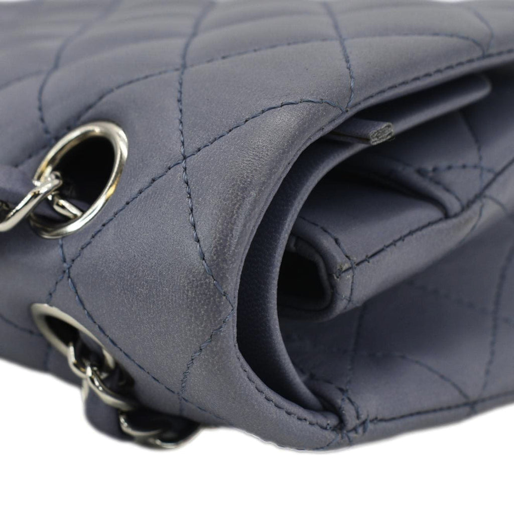 Chanel Classic Double Flap Quilted Leather Shoulder Bag Lavender