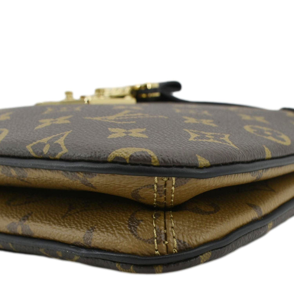 LOUIS VUITTON Twinny Monogram Canvas Shoulder Bag Brown