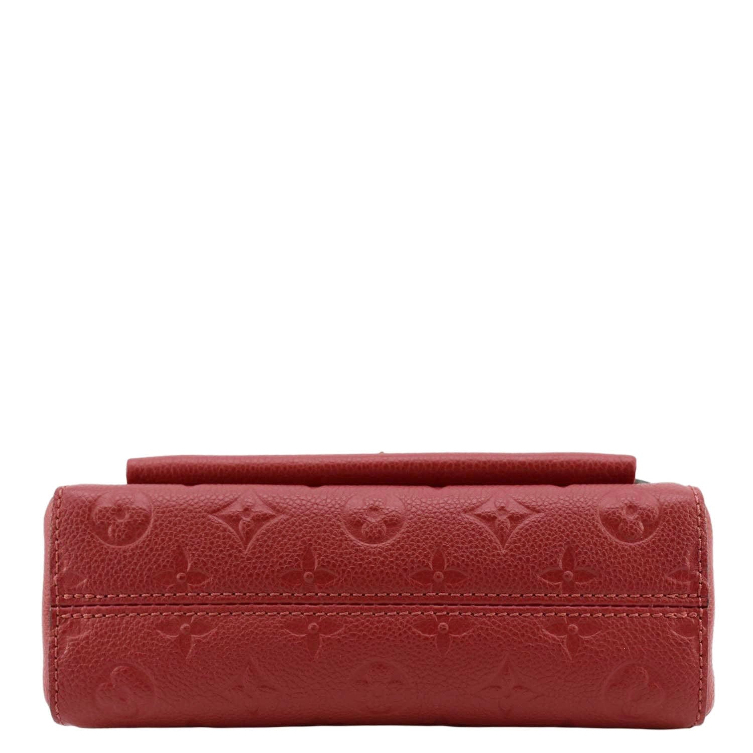 LOUIS VUITTON Vavin BB Monogram Empreinte Leather Shoulder Bag Red