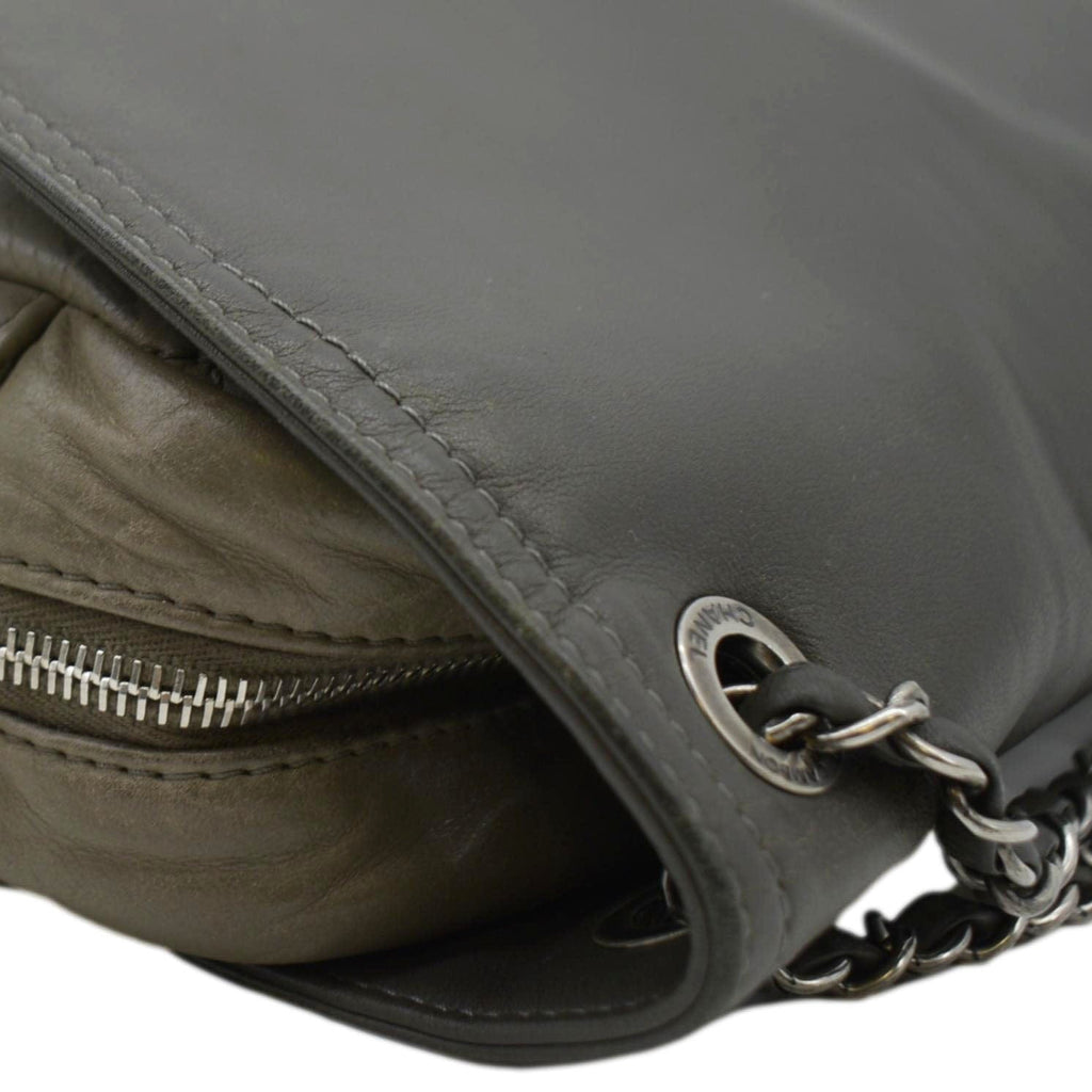 Chanel In The Mix Flap Quilted Leather Shoulder Bag Grey