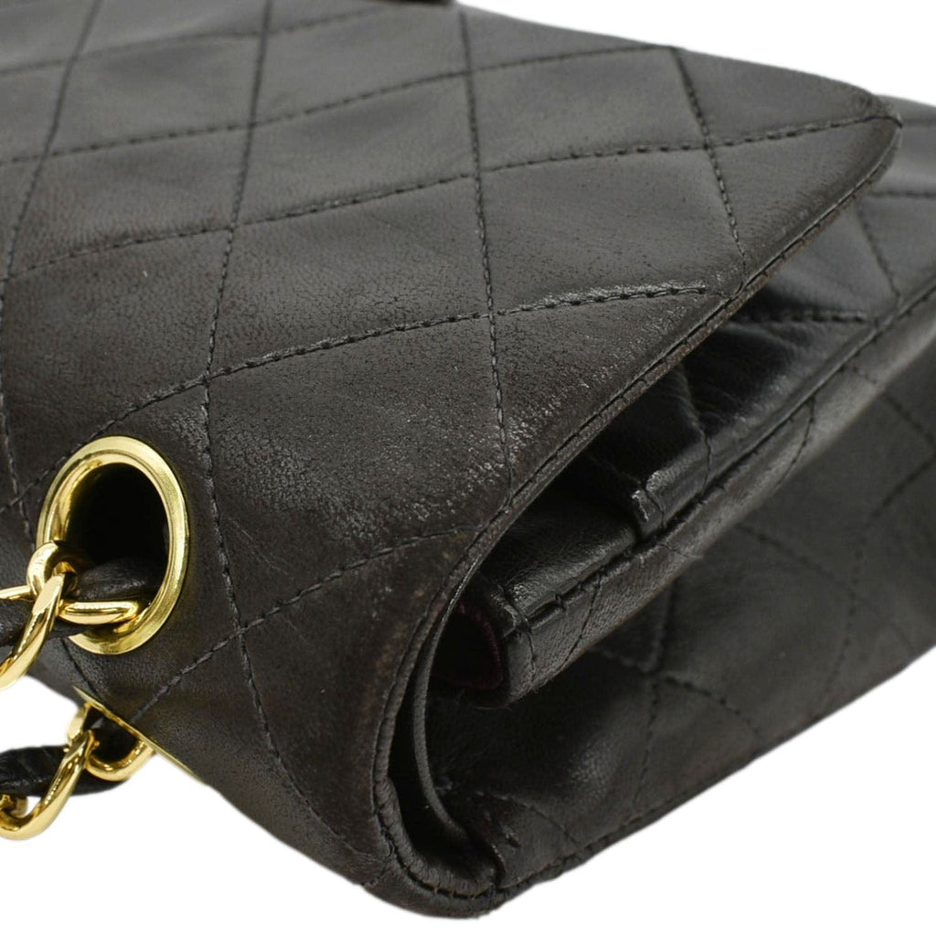 Chanel  Classic Double Flap Medium Quilted Leather Shoulder Bag Dark Brown