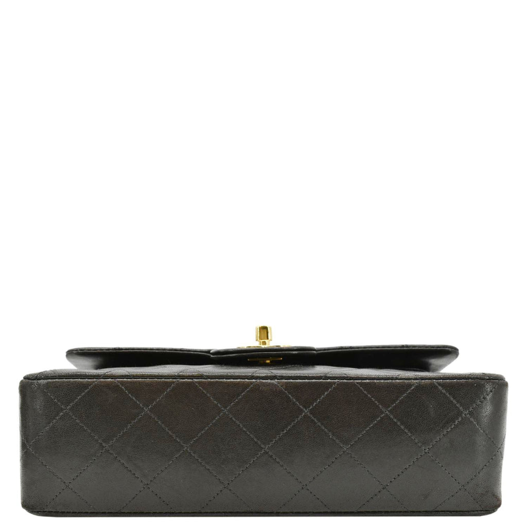 Chanel  Classic Double Flap Medium Quilted Leather Shoulder Bag Dark Brown