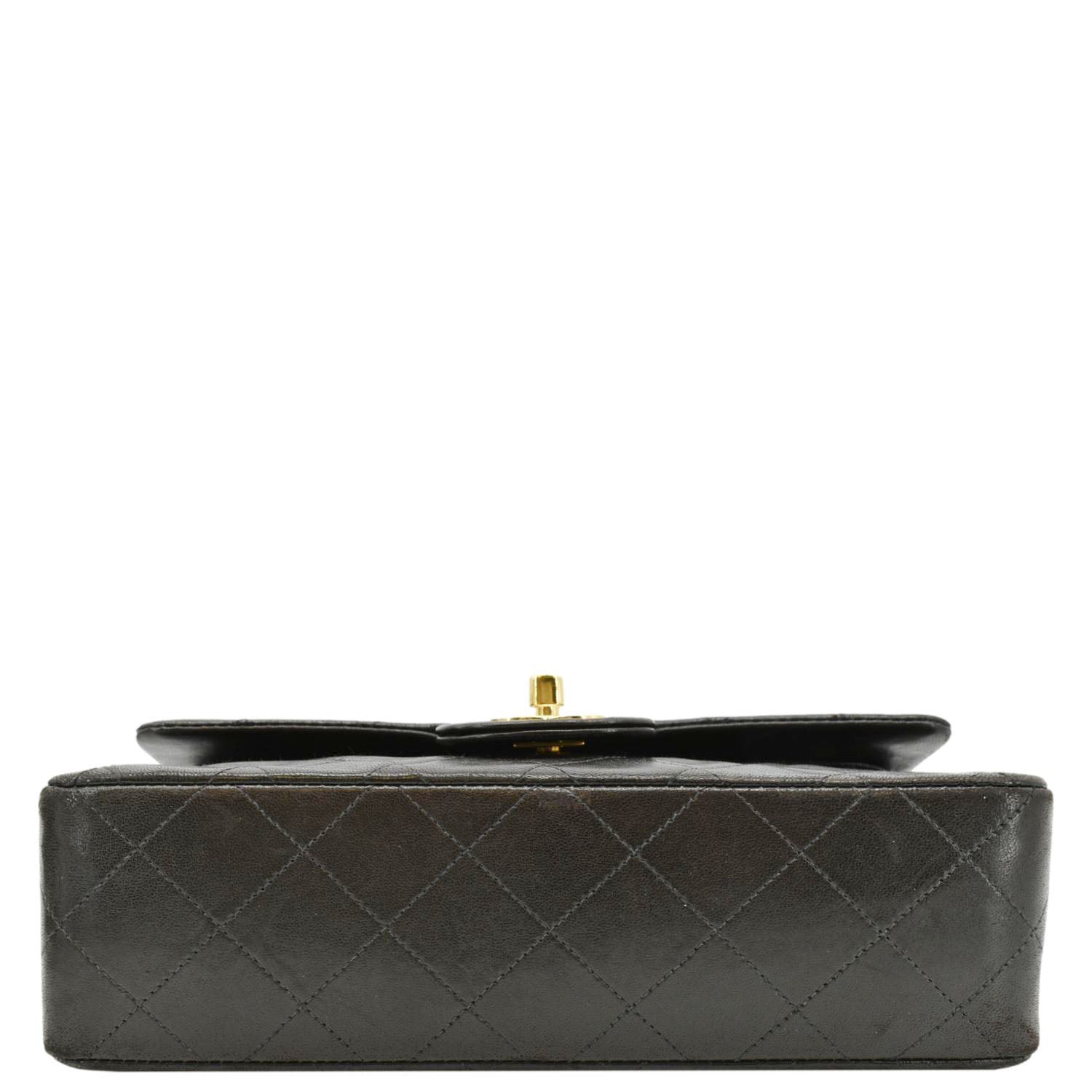 Chanel  Classic Double Flap Medium Quilted Leather Shoulder Bag Dark Brown