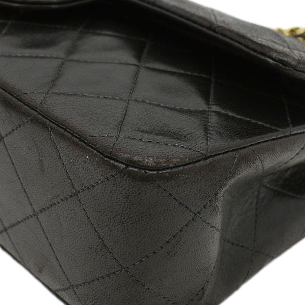Chanel  Classic Double Flap Medium Quilted Leather Shoulder Bag Dark Brown