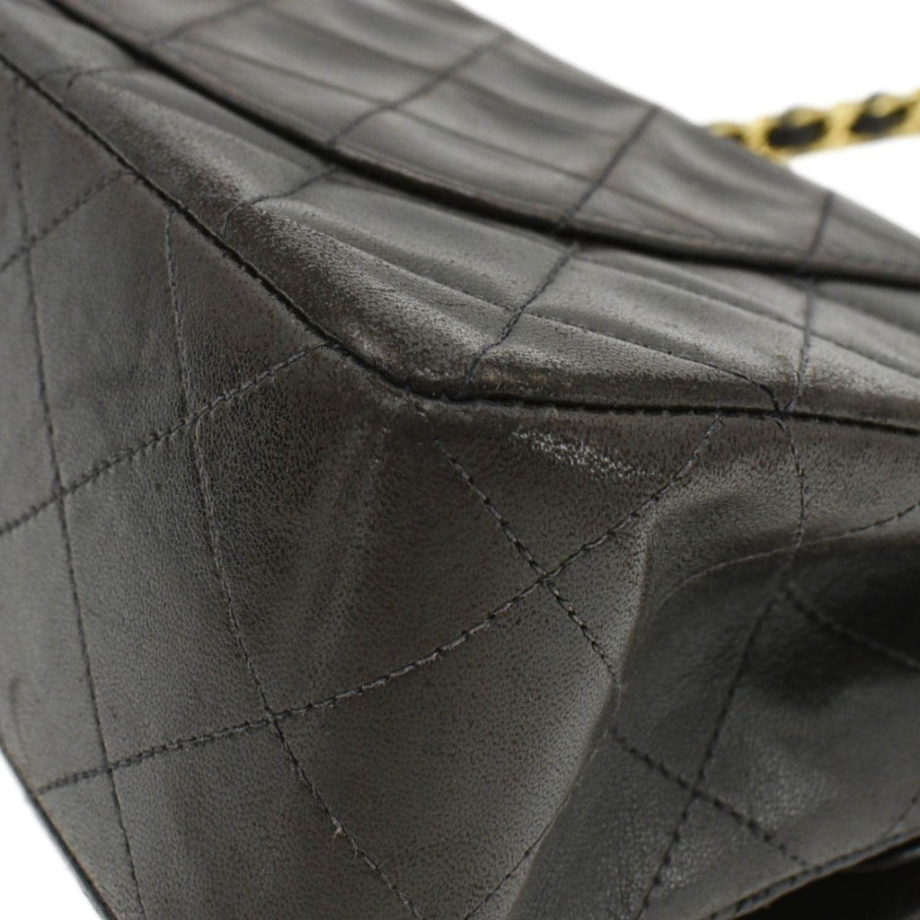 Chanel  Classic Double Flap Medium Quilted Leather Shoulder Bag Dark Brown