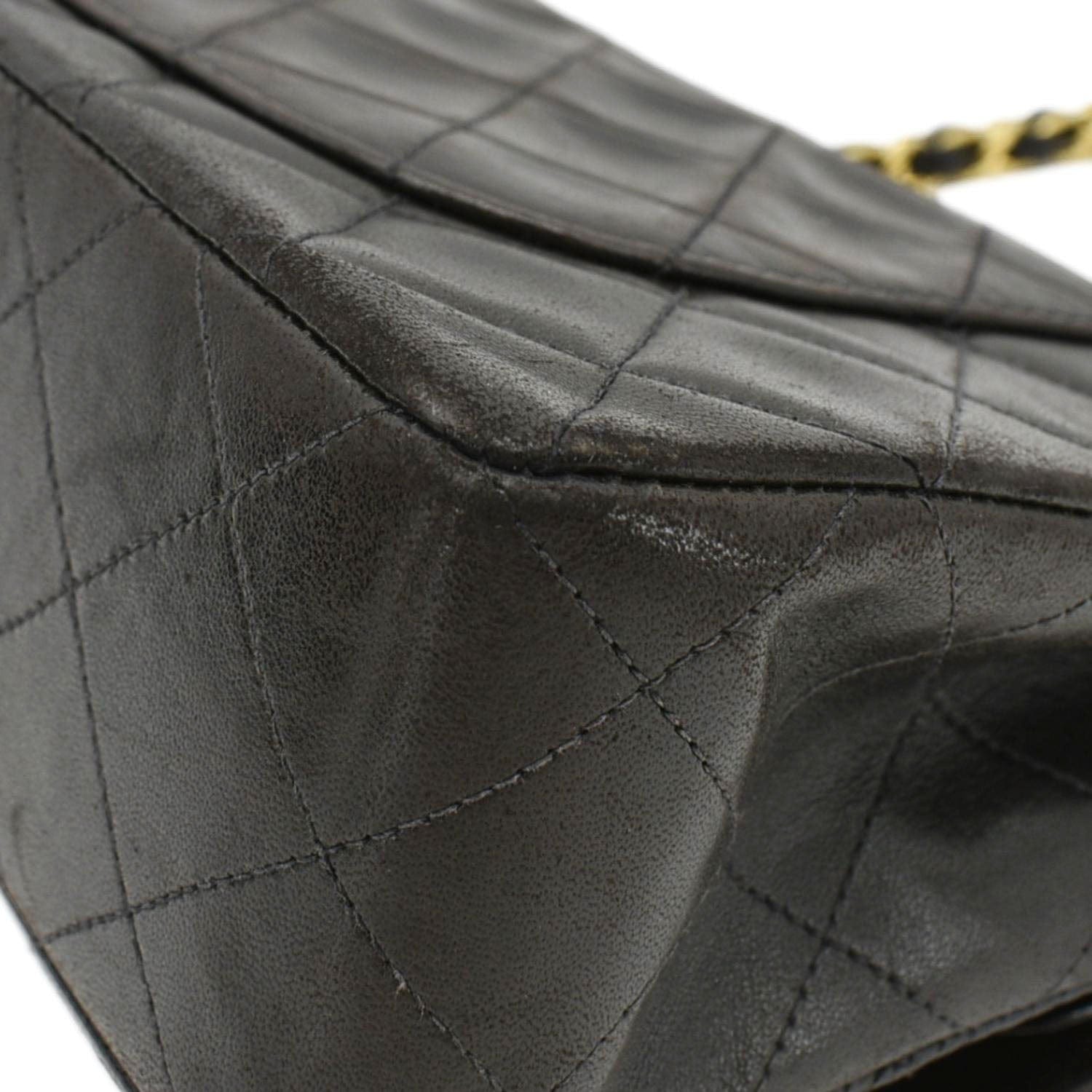 Chanel  Classic Double Flap Medium Quilted Leather Shoulder Bag Dark Brown