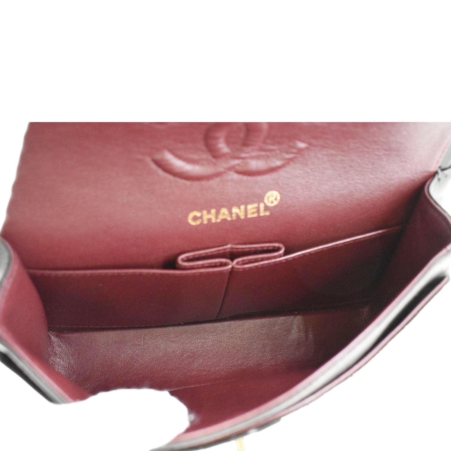 Chanel  Classic Double Flap Medium Quilted Leather Shoulder Bag Dark Brown