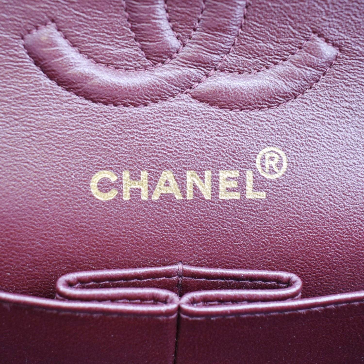 Chanel  Classic Double Flap Medium Quilted Leather Shoulder Bag Dark Brown