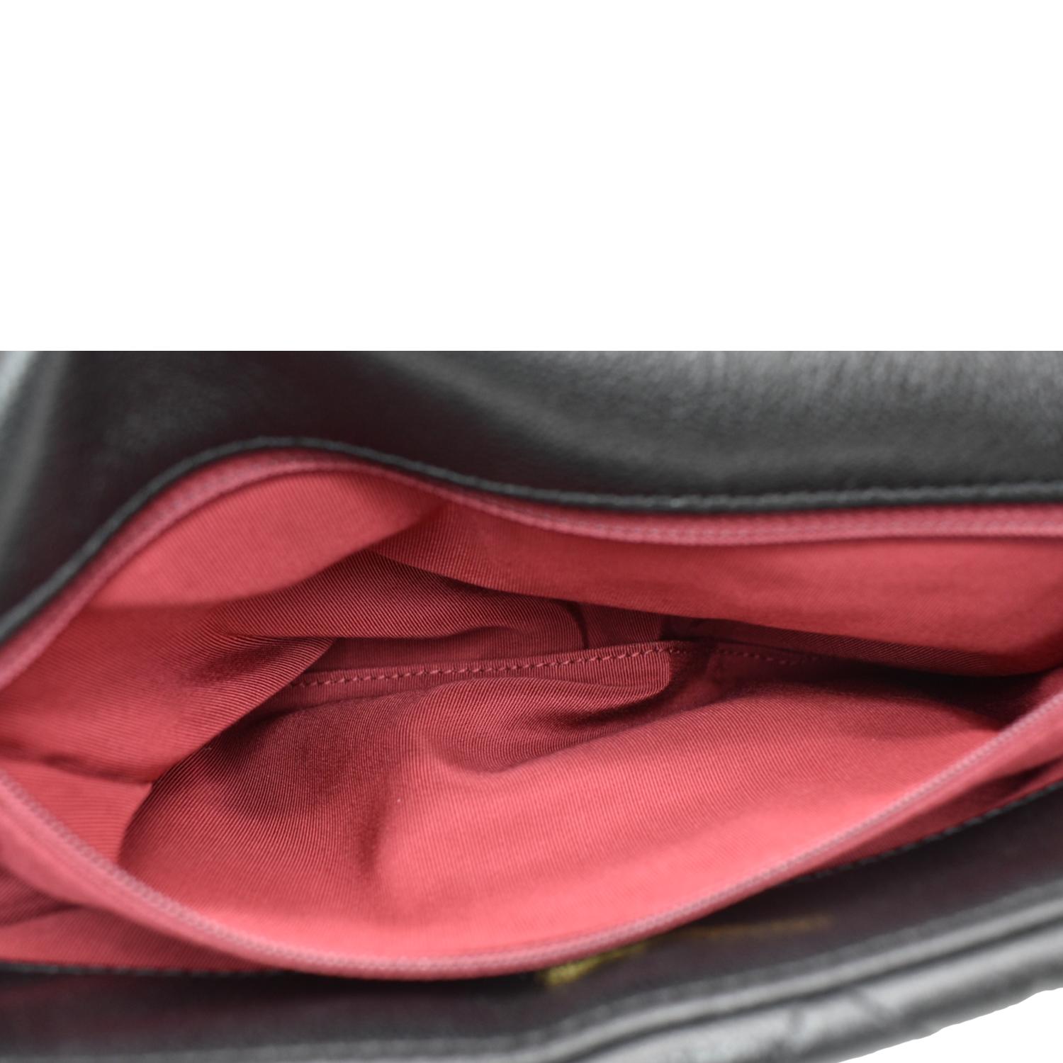 Chanel 19 Flap Quilted Lambskin Leather Shoulder Bag Black