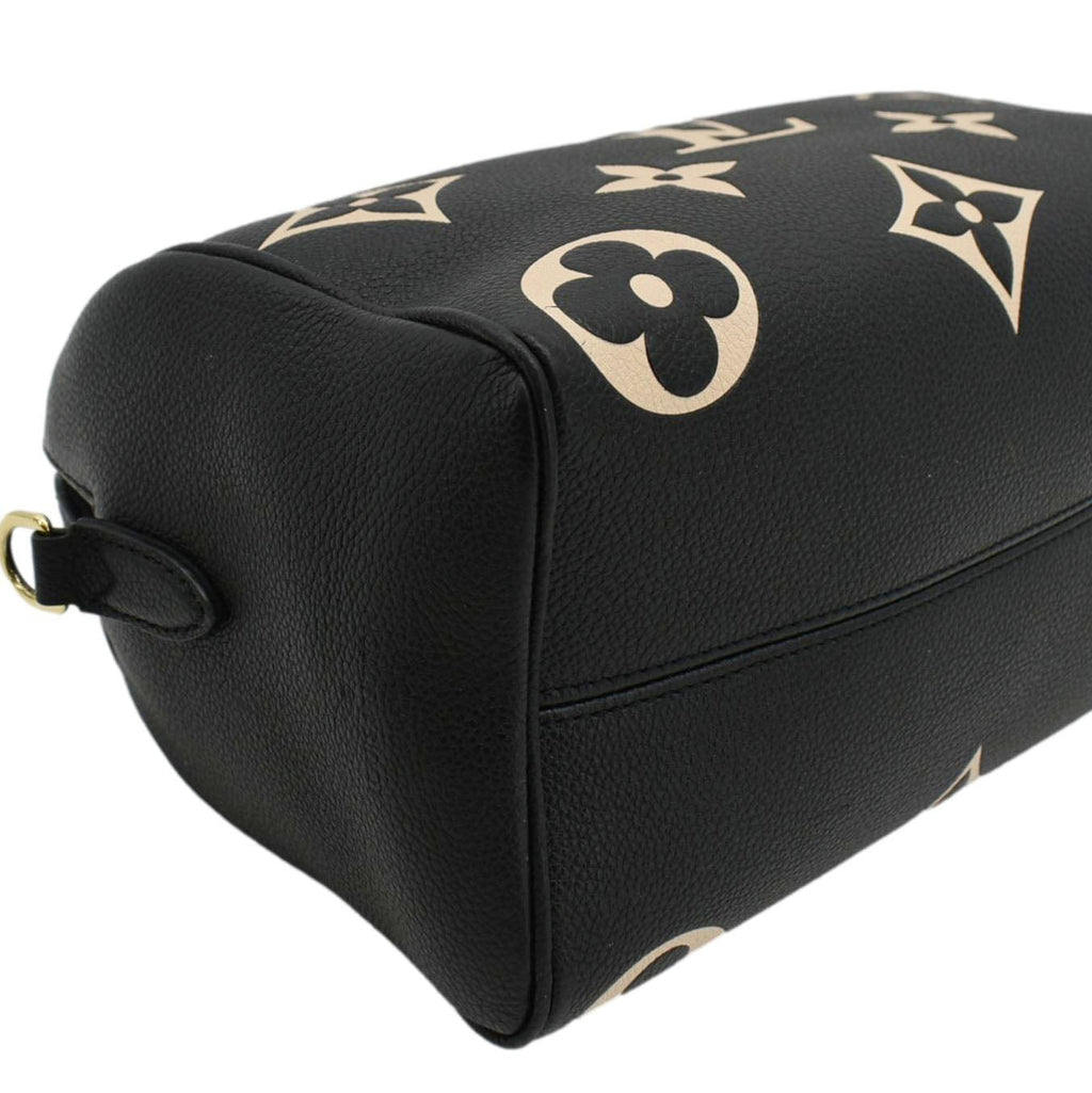 LOUIS VUITTON Speedy 25 Bandouliere Monogram Empreinte Leather Crossbody Bag Bicolor