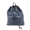Chanel Deauville Large Denim Backpack Blue