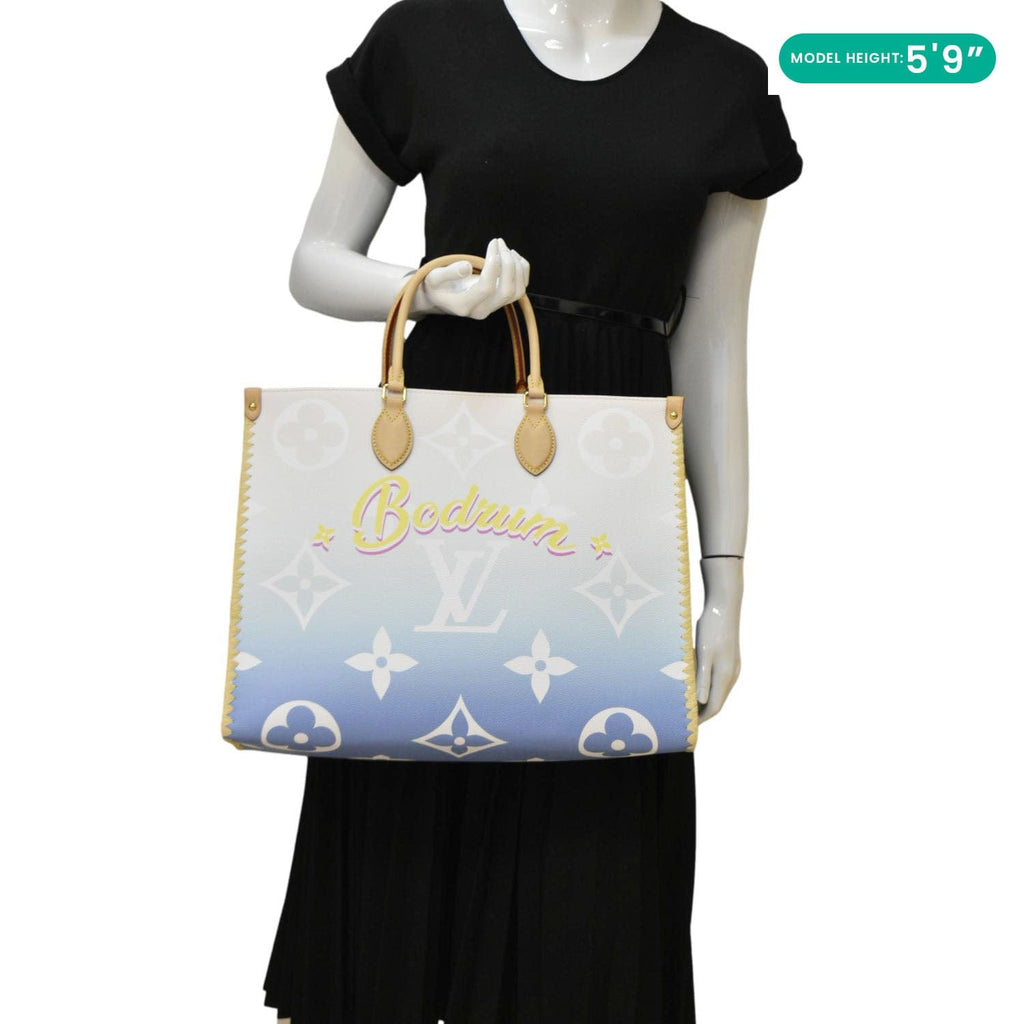 LOUIS VUITTON Onthego GM Cities By The Pool Canvas Tote Bag Multicolor