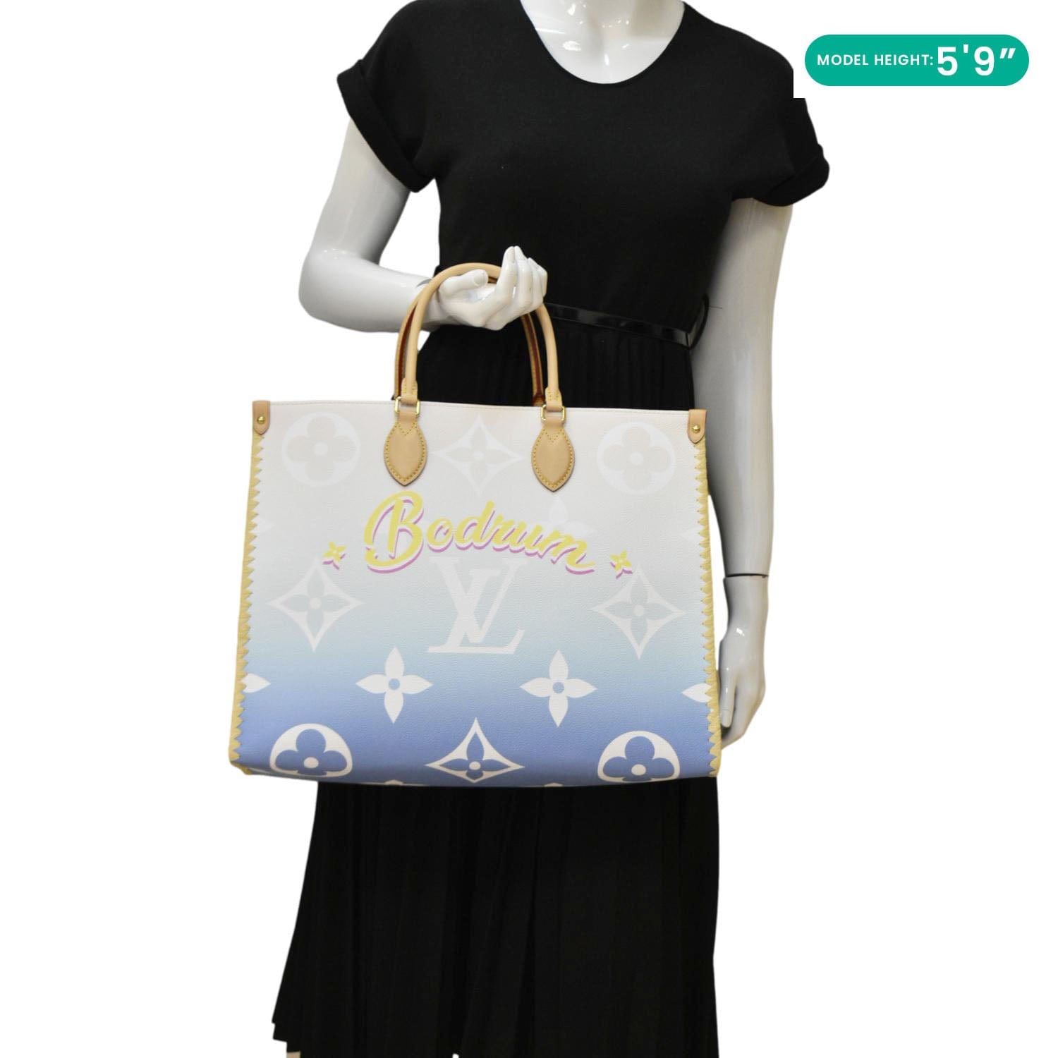 LOUIS VUITTON Onthego GM Cities By The Pool Canvas Tote Bag Multicolor