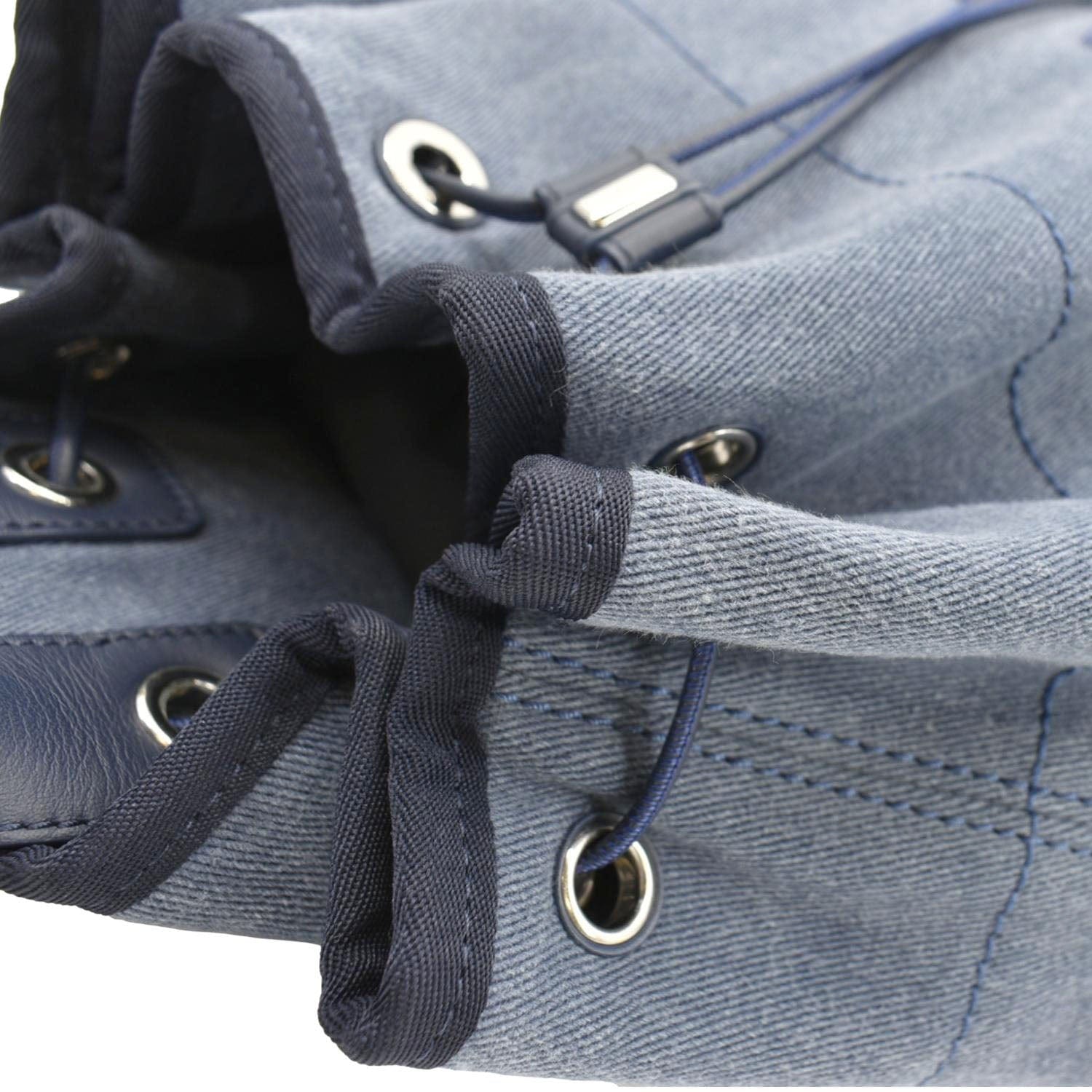 Chanel Deauville Large Denim Backpack Blue