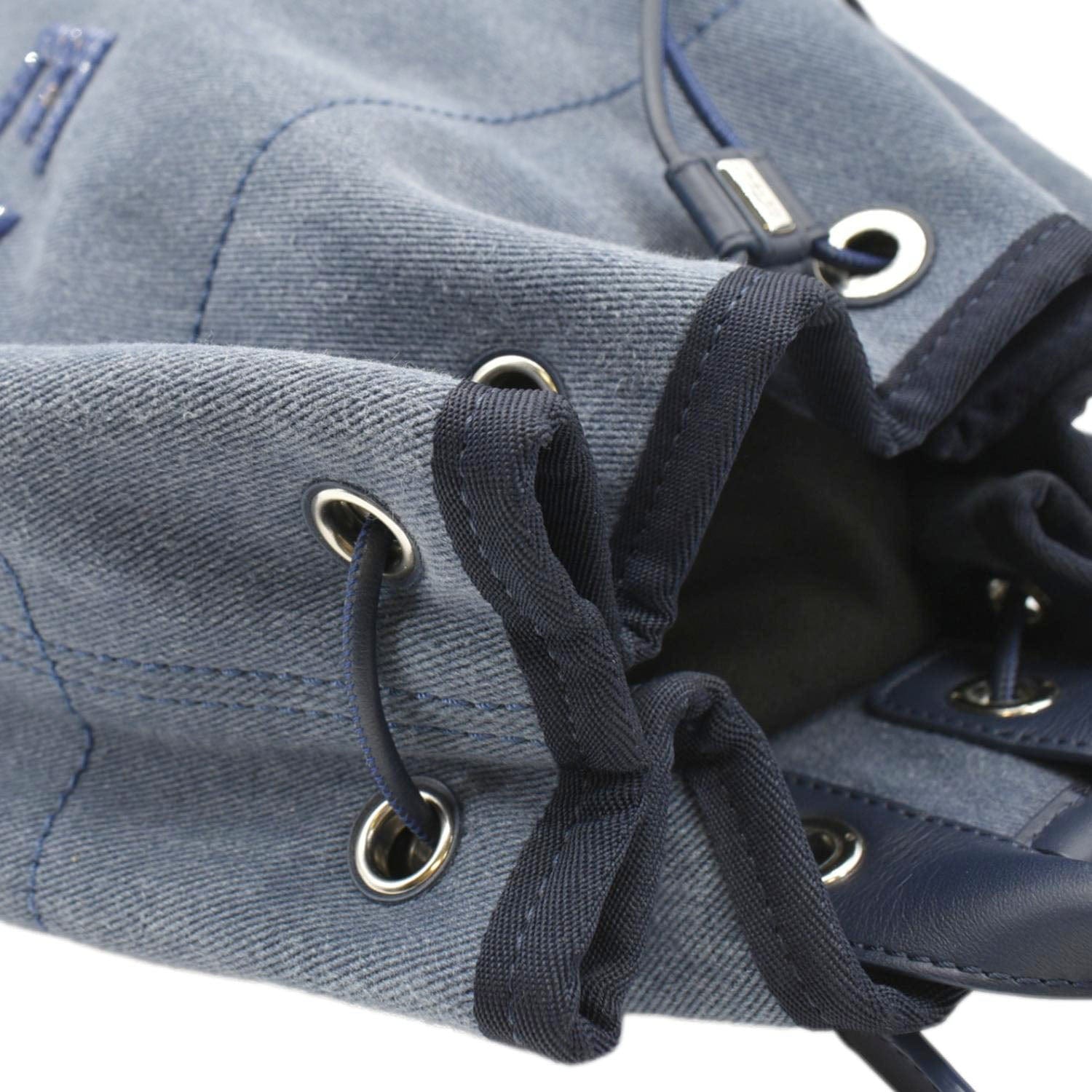 Chanel Deauville Large Denim Backpack Blue