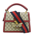 GUCCI Queen Margaret Bee Gucci Supreme Canvas Shoulder Bag Red 476541