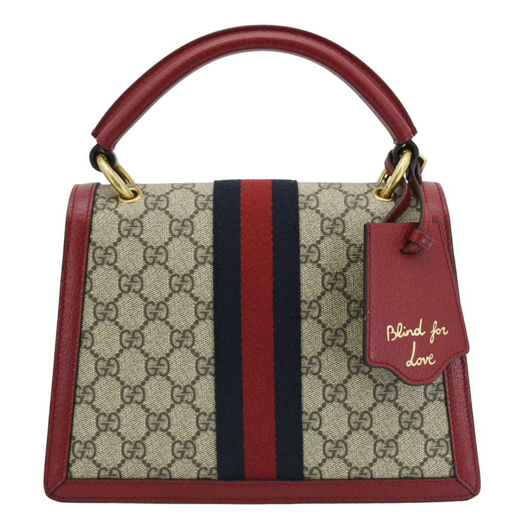 GUCCI Queen Margaret Bee Gucci Supreme Canvas Shoulder Bag Red 476541