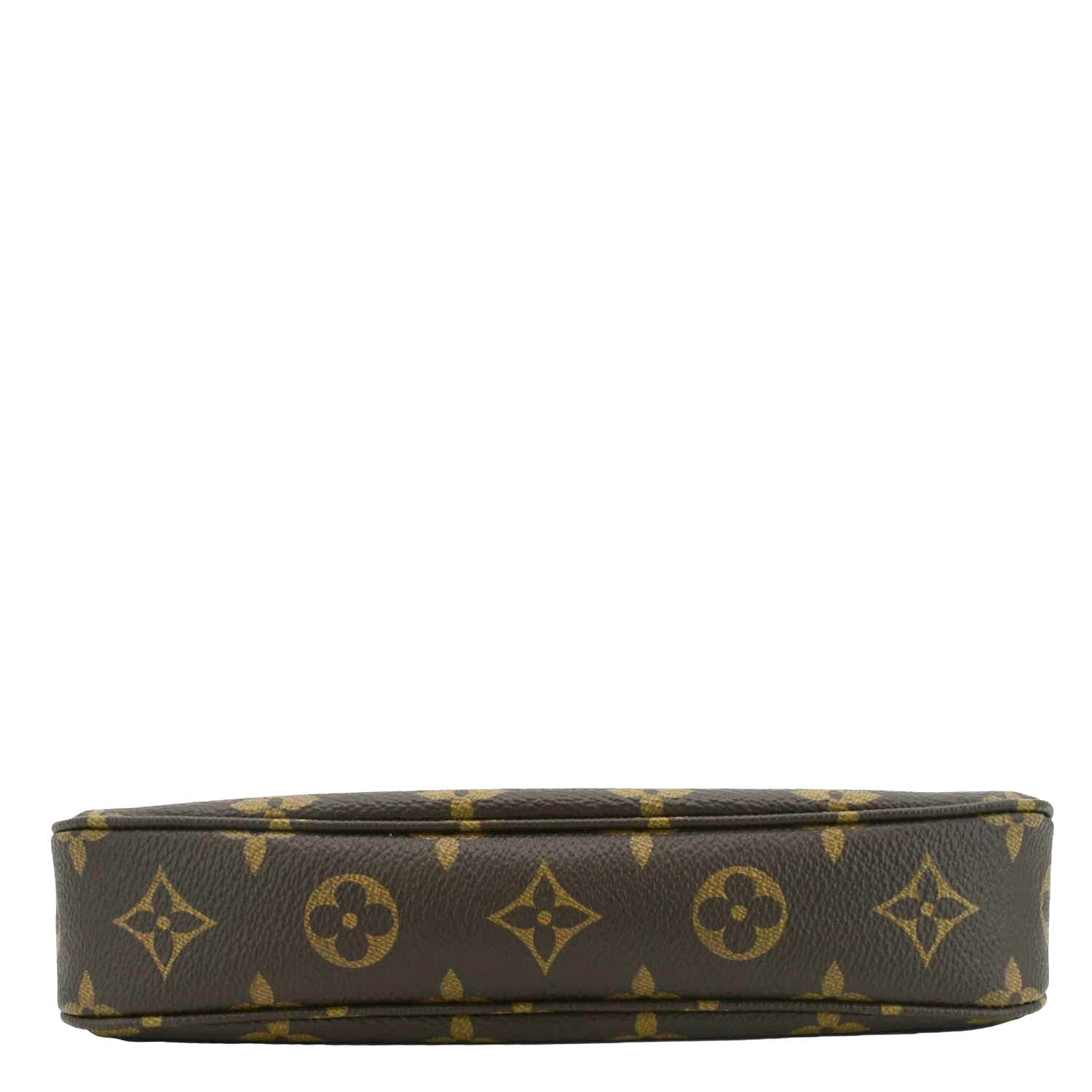 LOUIS VUITTON Pochette Monogram Canvas Pouch Brown