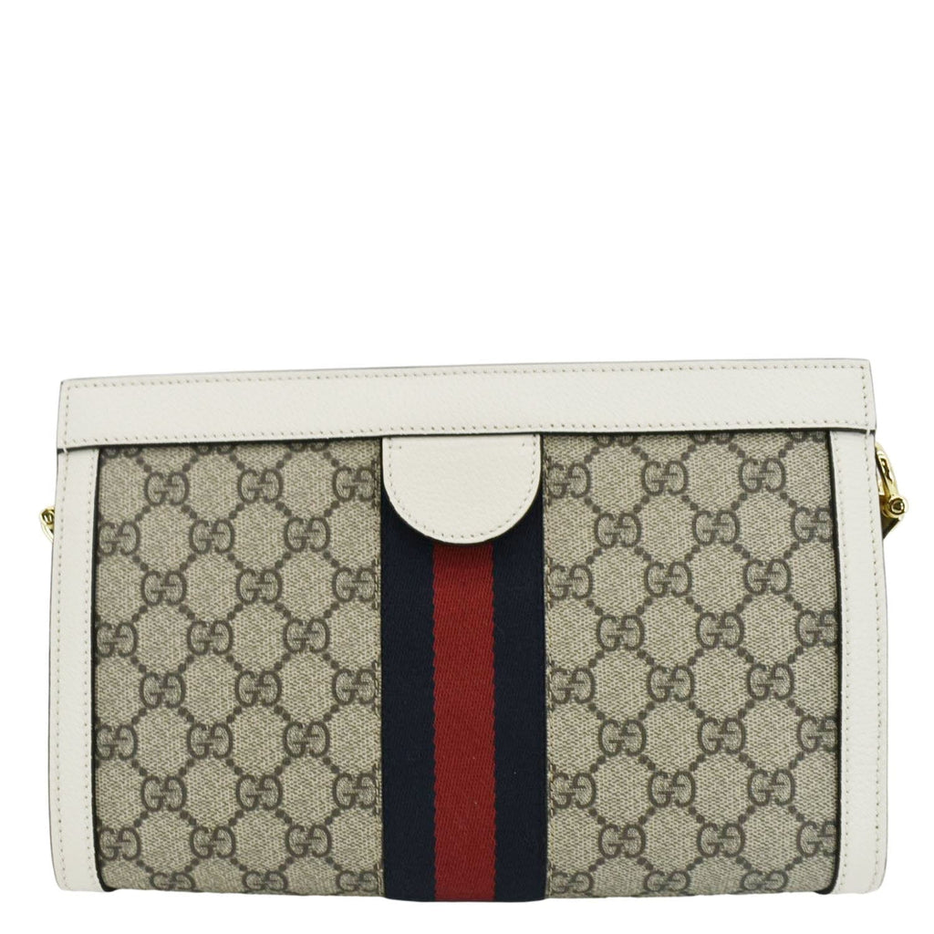 GUCCI Ophidia Gucci Small Supreme Canvas Chain Shoulder Bag Beige 503877