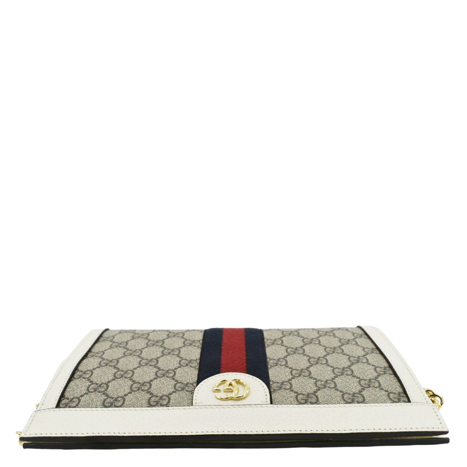 GUCCI Ophidia Gucci Small Supreme Canvas Chain Shoulder Bag Beige 503877