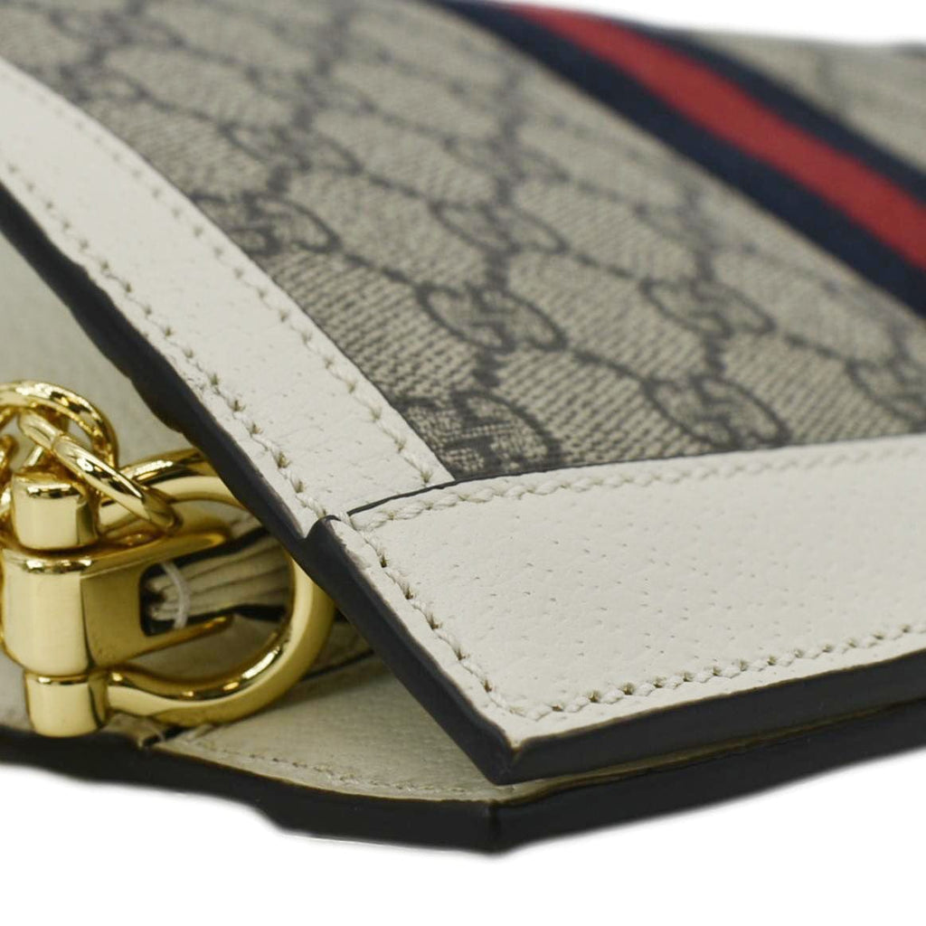 GUCCI Ophidia Gucci Small Supreme Canvas Chain Shoulder Bag Beige 503877