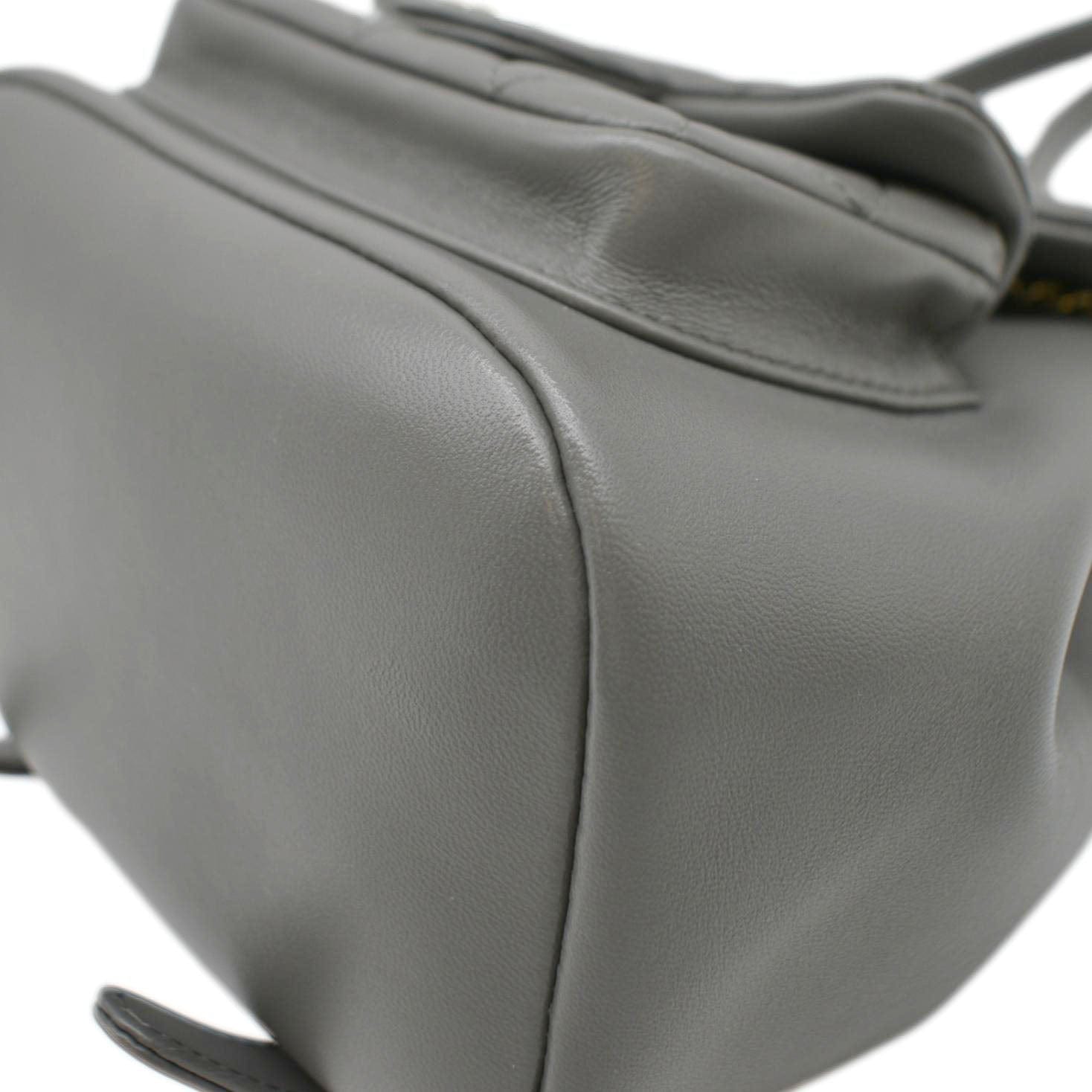 Chanel Duma Small Quilted Leather Backpack Bag Grey